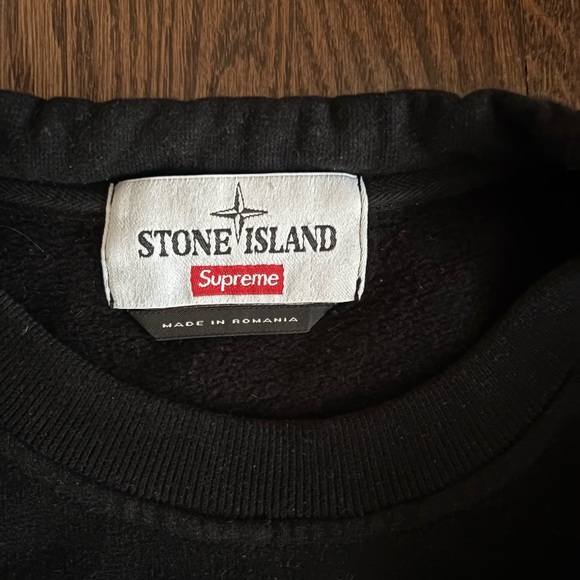 Supreme Stone Island Black Crewneck Sweater - 2014 - Picture 3 of 7